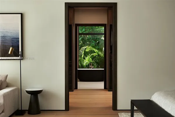 a chair and a table in a room