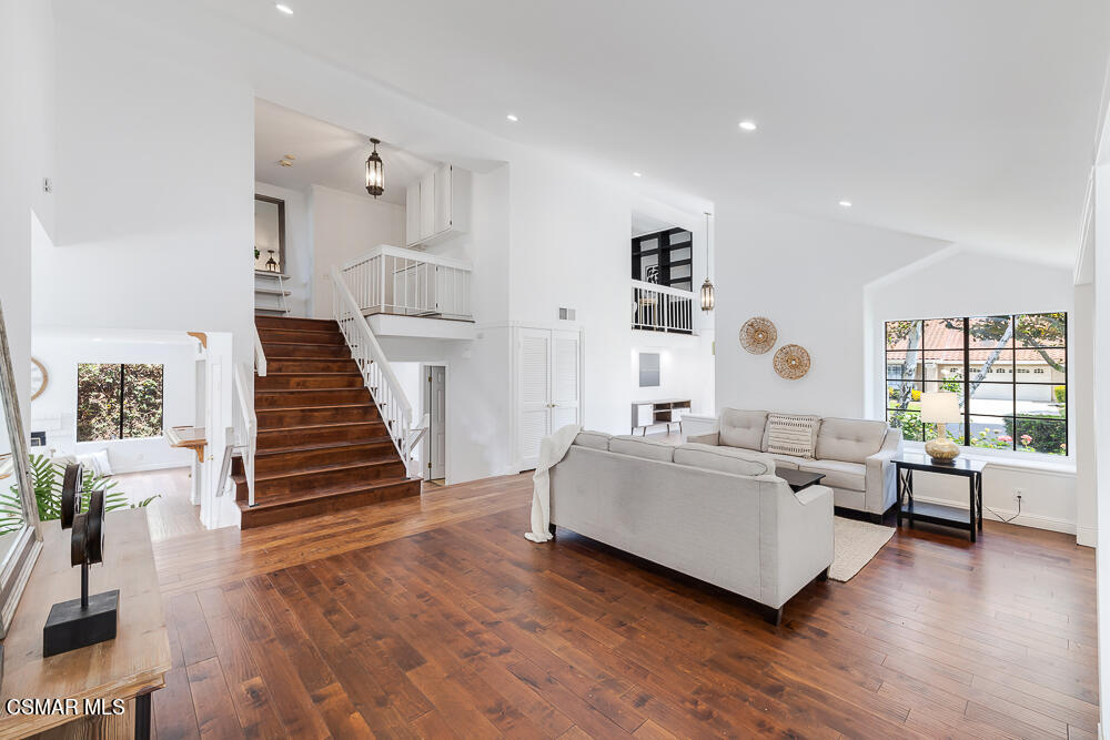 4035 Cliffrose Avenue Moorpark, CA 93021 - Photo 7 of 43 a living room with furniture and a wooden floor