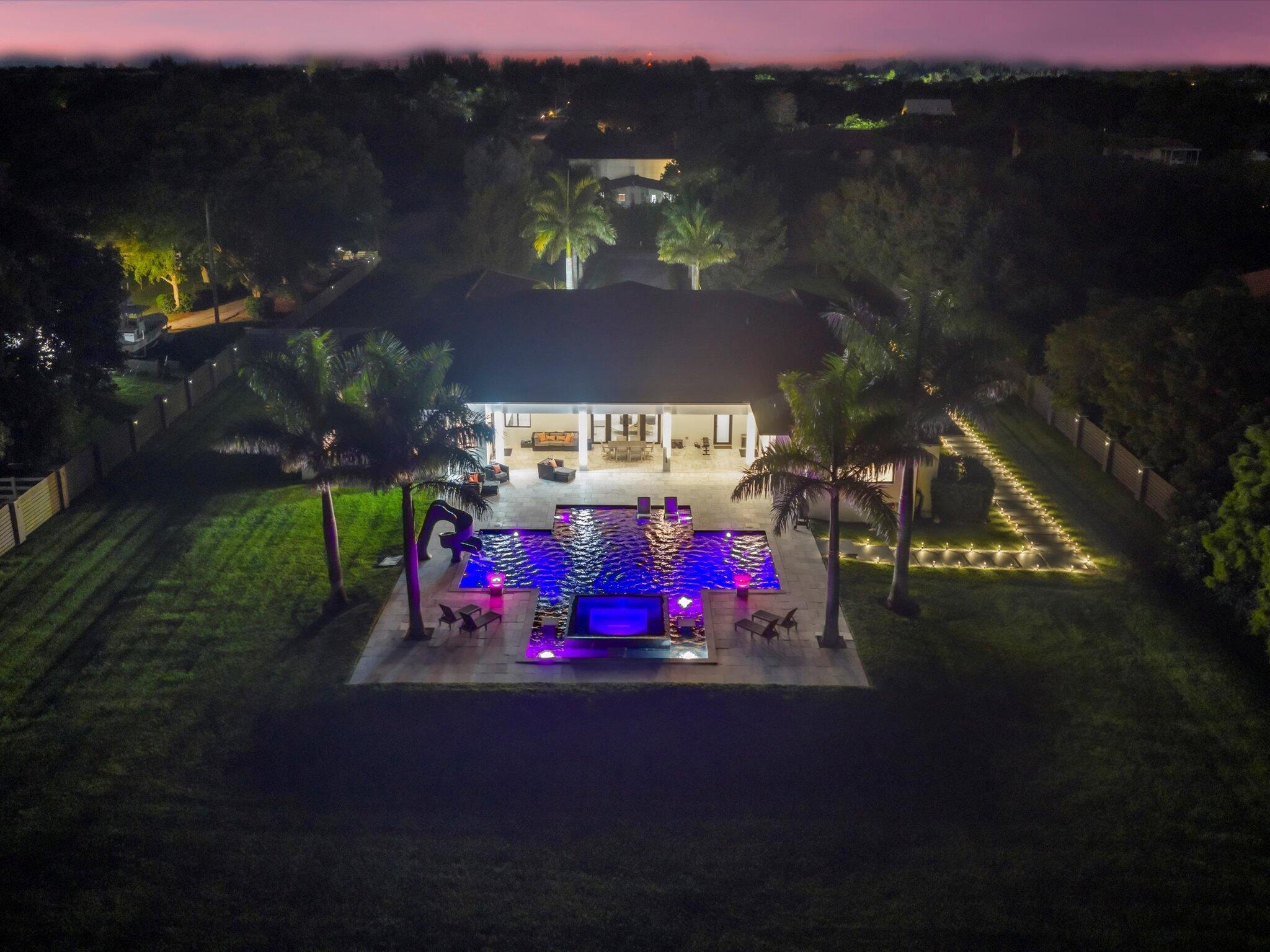 6122 Southwest 173rd Way Southwest Ranches, FL 33331 - Photo 133 of 137 Nighttime Aerial