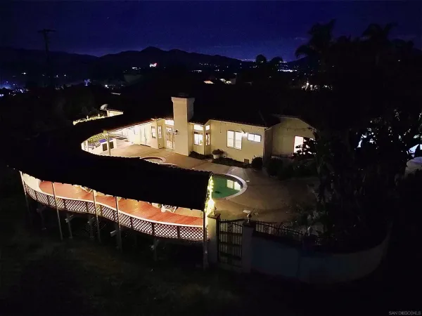 an aerial view of a fireplace