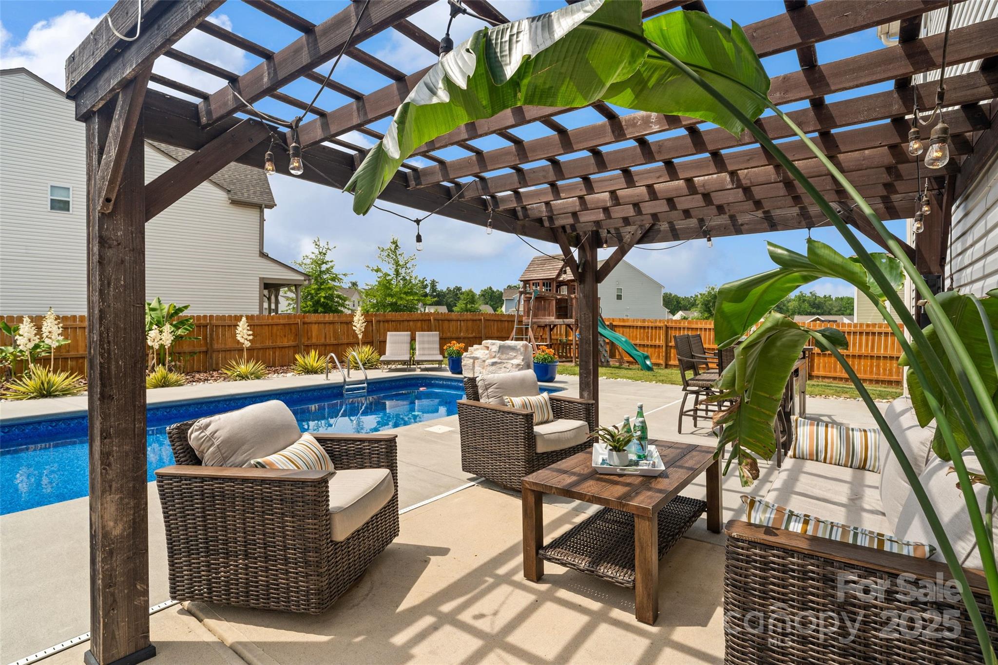 a view of outdoor seating