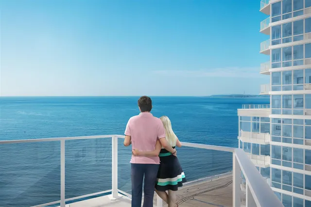 a view of building with parking space