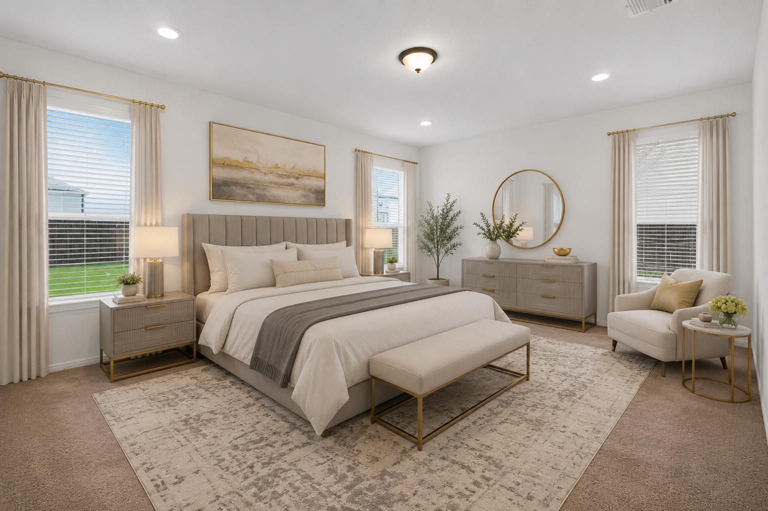 4600 Ercolano Lane Round Rock, TX 78665 - Photo 10 of 37 Virtual Staging - Master bedroom