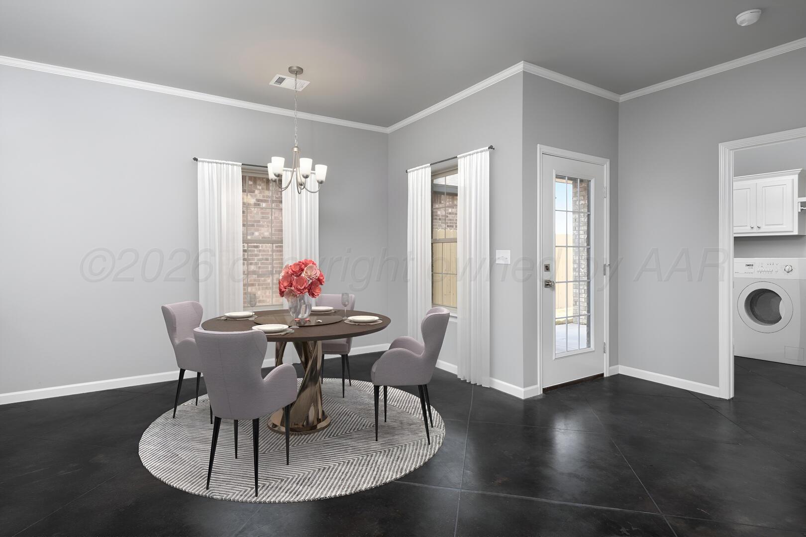 10307 Ruse Street Amarillo, TX 79118 - Photo 8 of 23 a dining room with furniture window and wooden floor