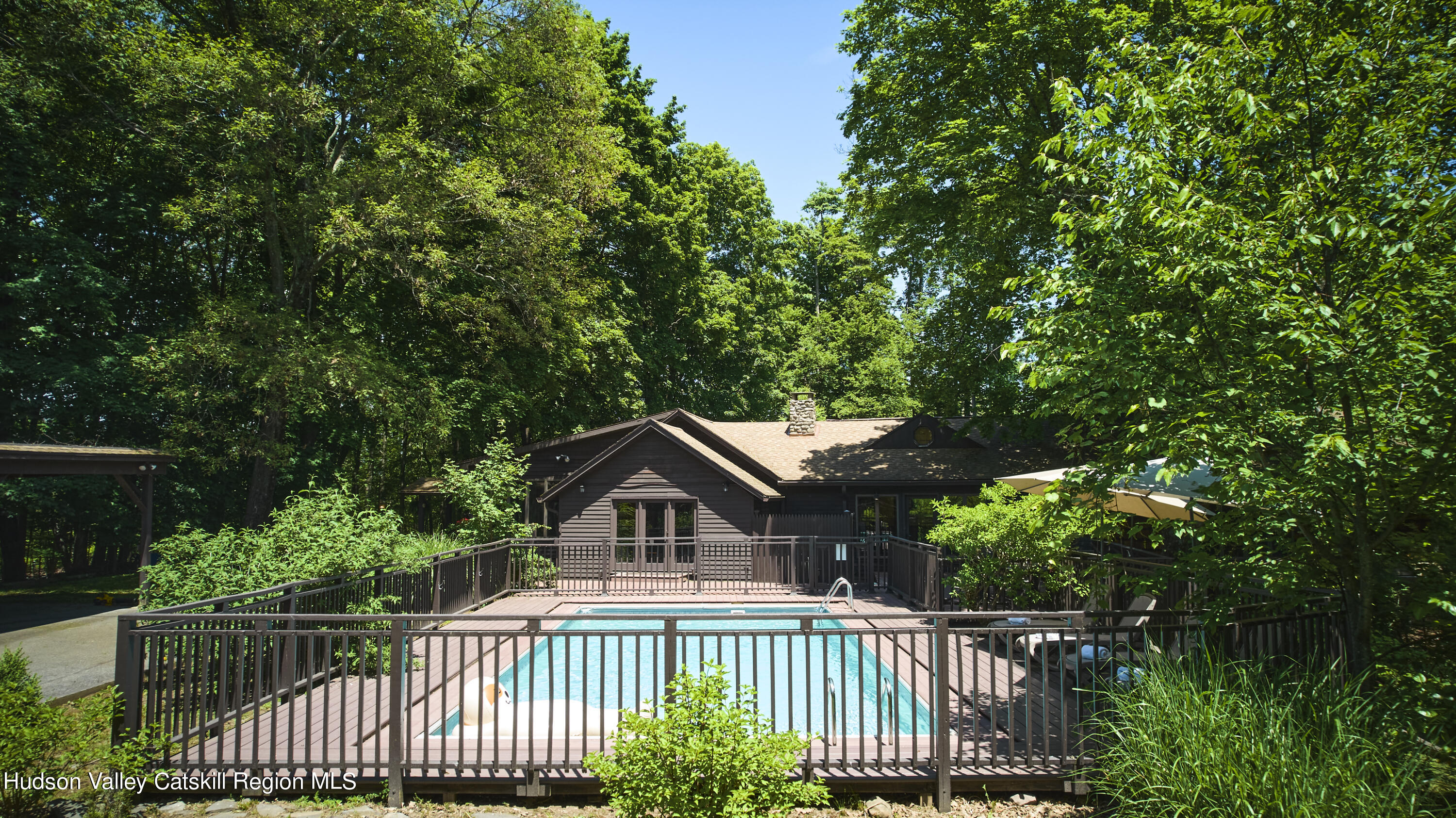 a view of a house with a deck