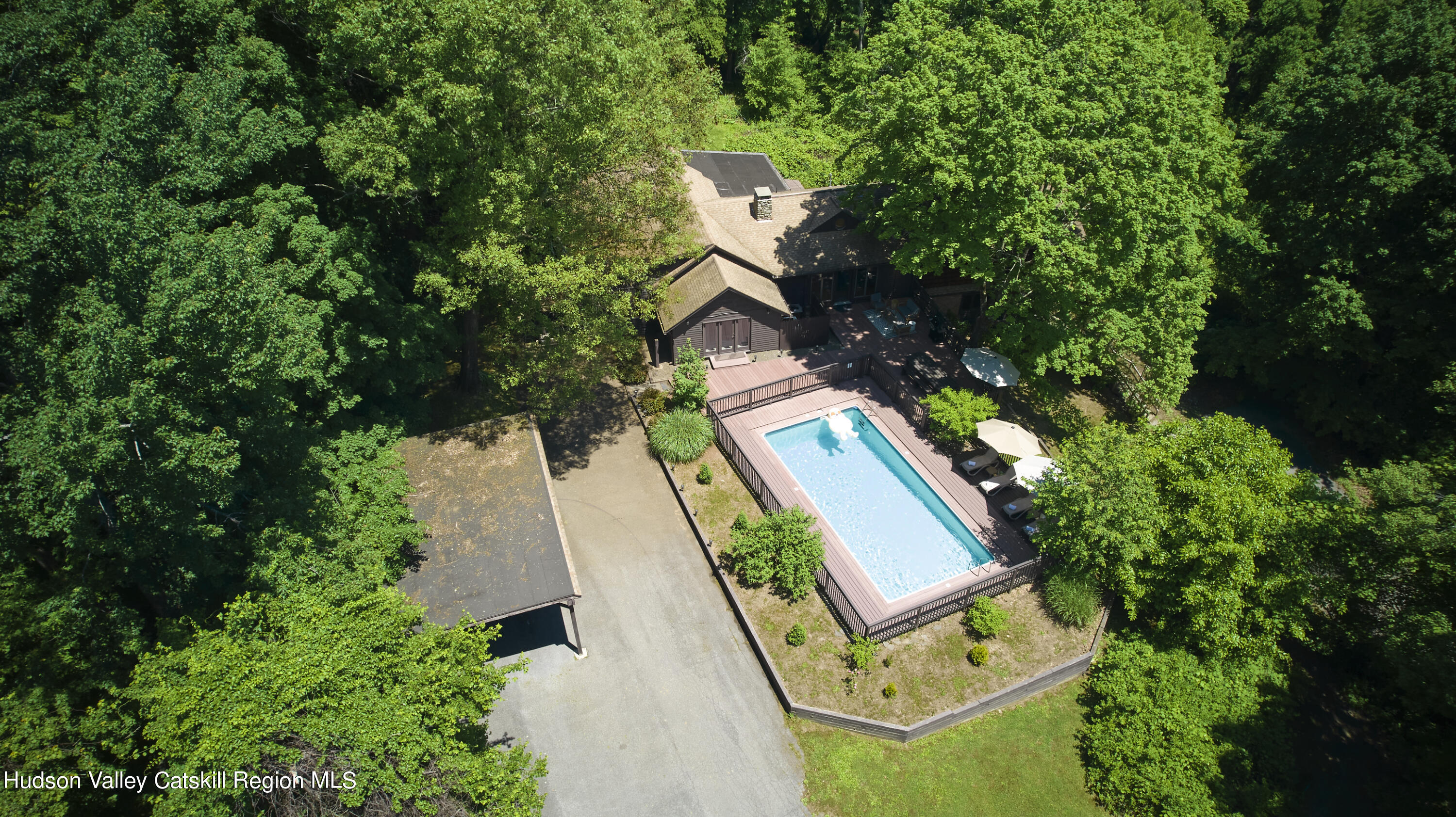 284 Dewitt Mills Road Kingston, NY 12401 - Photo 36 of 36 an aerial view of a house with garden