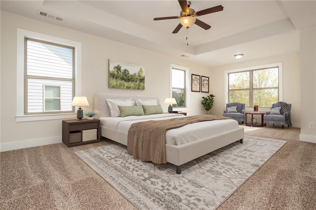 5914 High Hampton Lane Mableton, GA 30126 - Photo 6 of 32 a bedroom with a bed and glass window