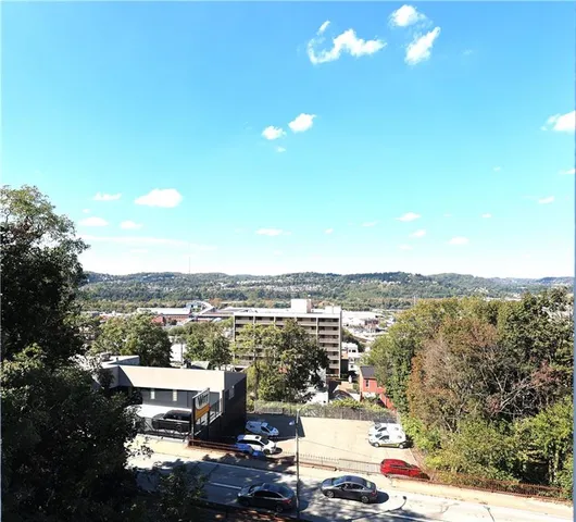 a view of city from balcony
