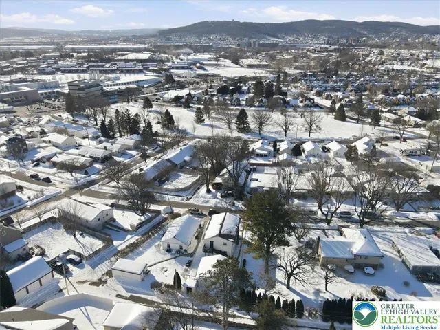 an aerial view of multiple house