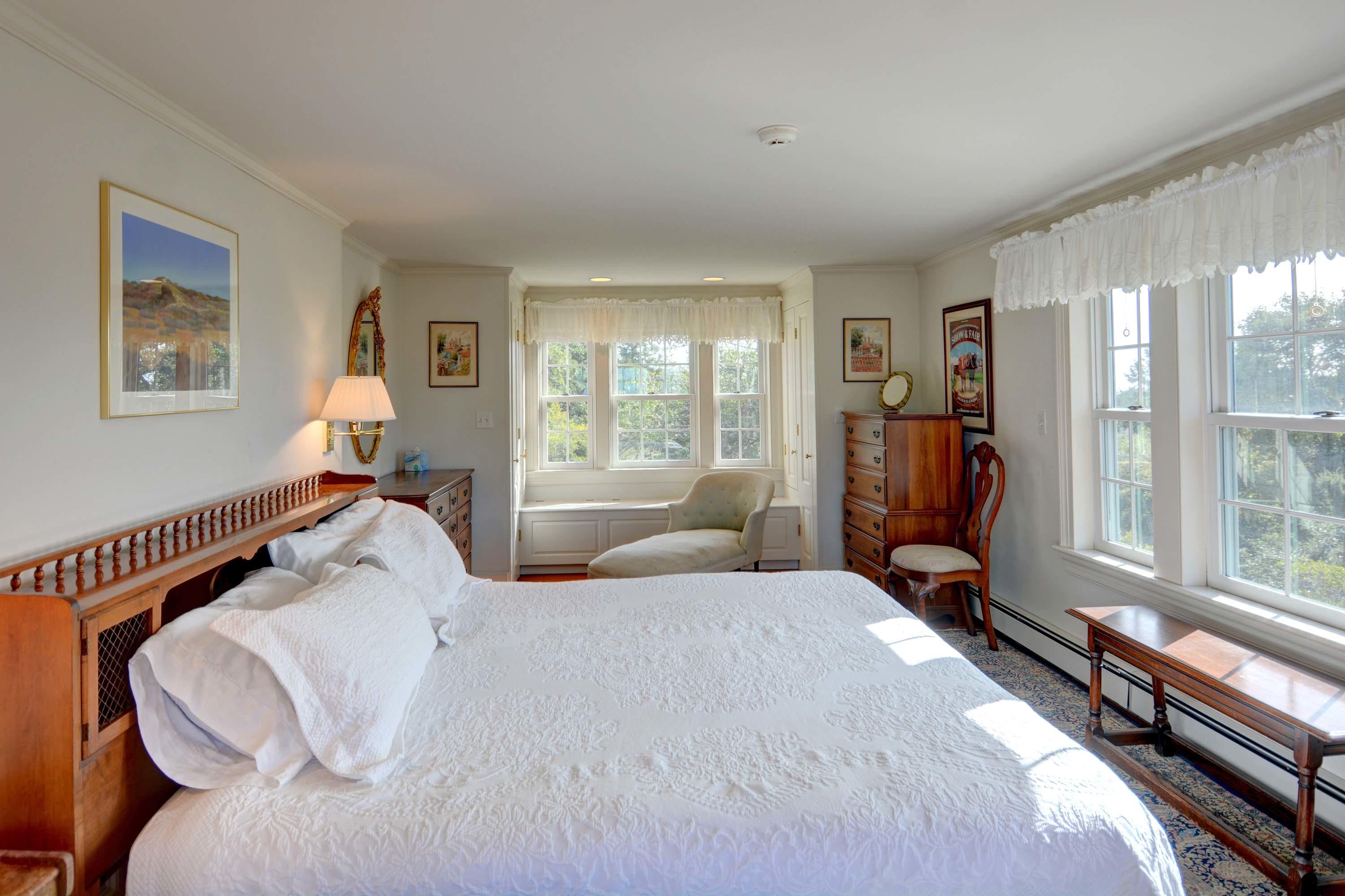 17 High Mark Road Chilmark, MA 02535 - Photo 16 of 52 a bedroom with a large bed and a window