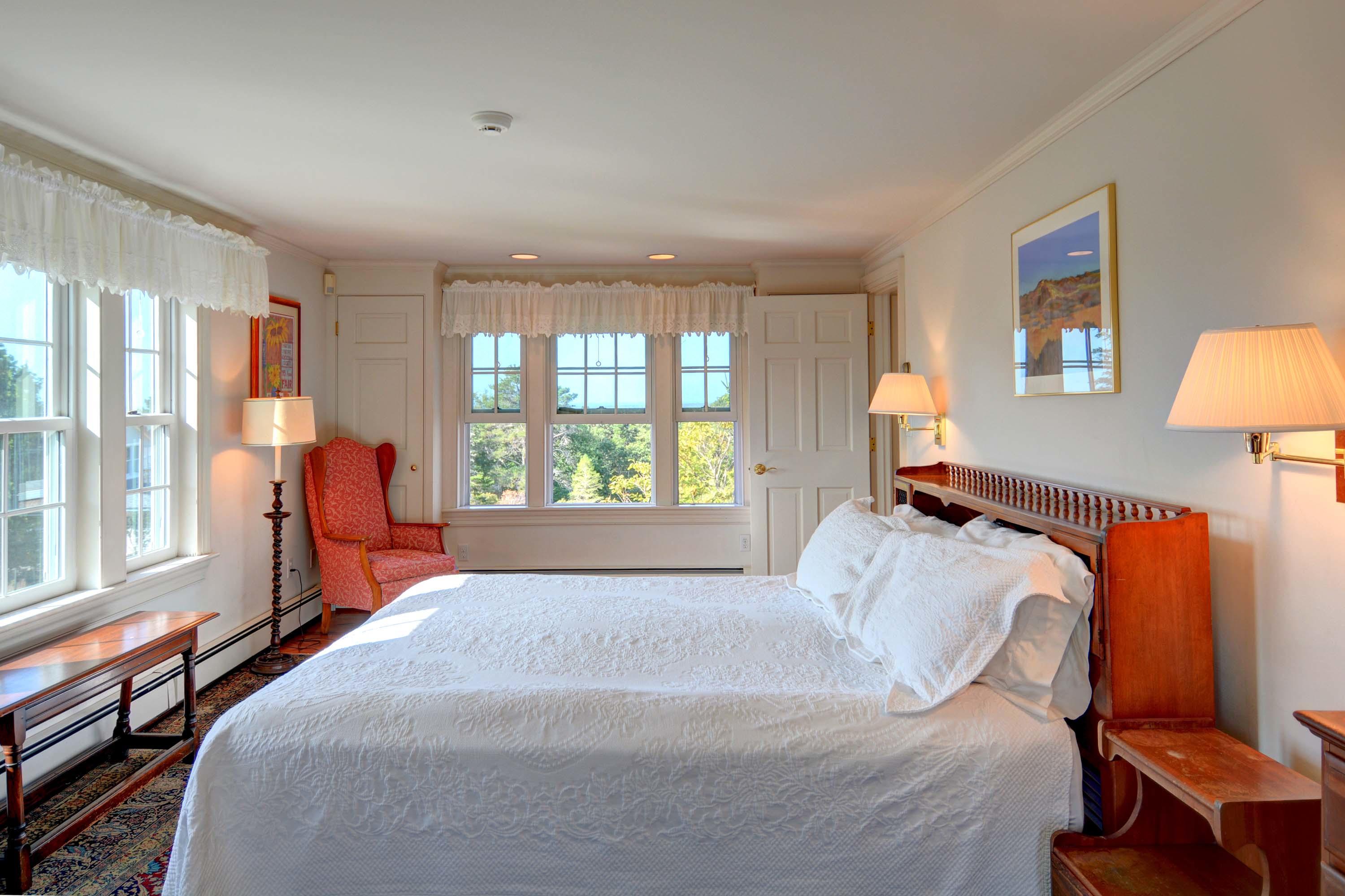 17 High Mark Road Chilmark, MA 02535 - Photo 17 of 52 a bedroom with a bed and a large window