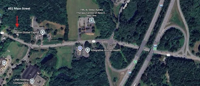 an aerial view of multiple house