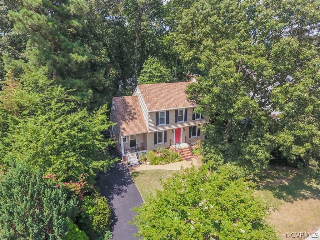 6202 Husting Road Chesterfield, VA 23832 - Photo 49 of 50 an aerial view of a house with a yard
