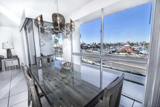 a view of a dining room and livingroom view