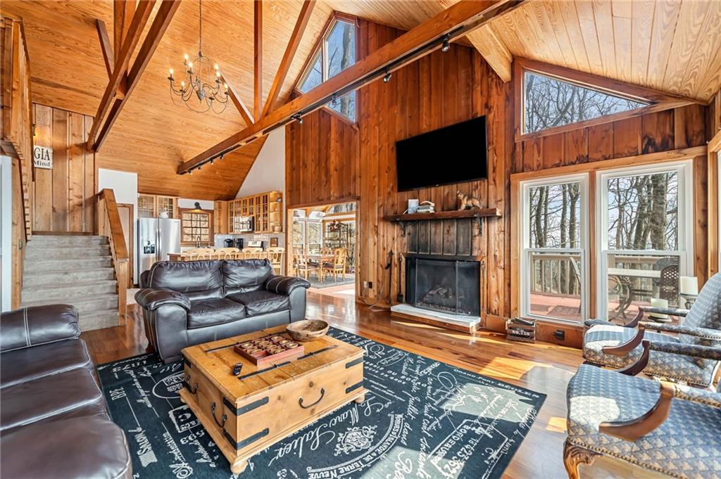 1474 Deer Run Ridge Jasper, GA 30143 - Photo 15 of 50 a outdoor living space with patio furniture and a fireplace