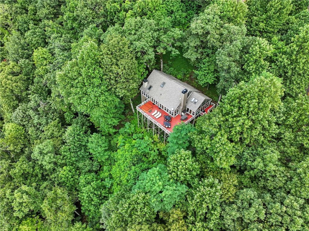 1474 Deer Run Ridge Jasper, GA 30143 - Photo 47 of 50 an aerial view of a house with a yard and tennis court