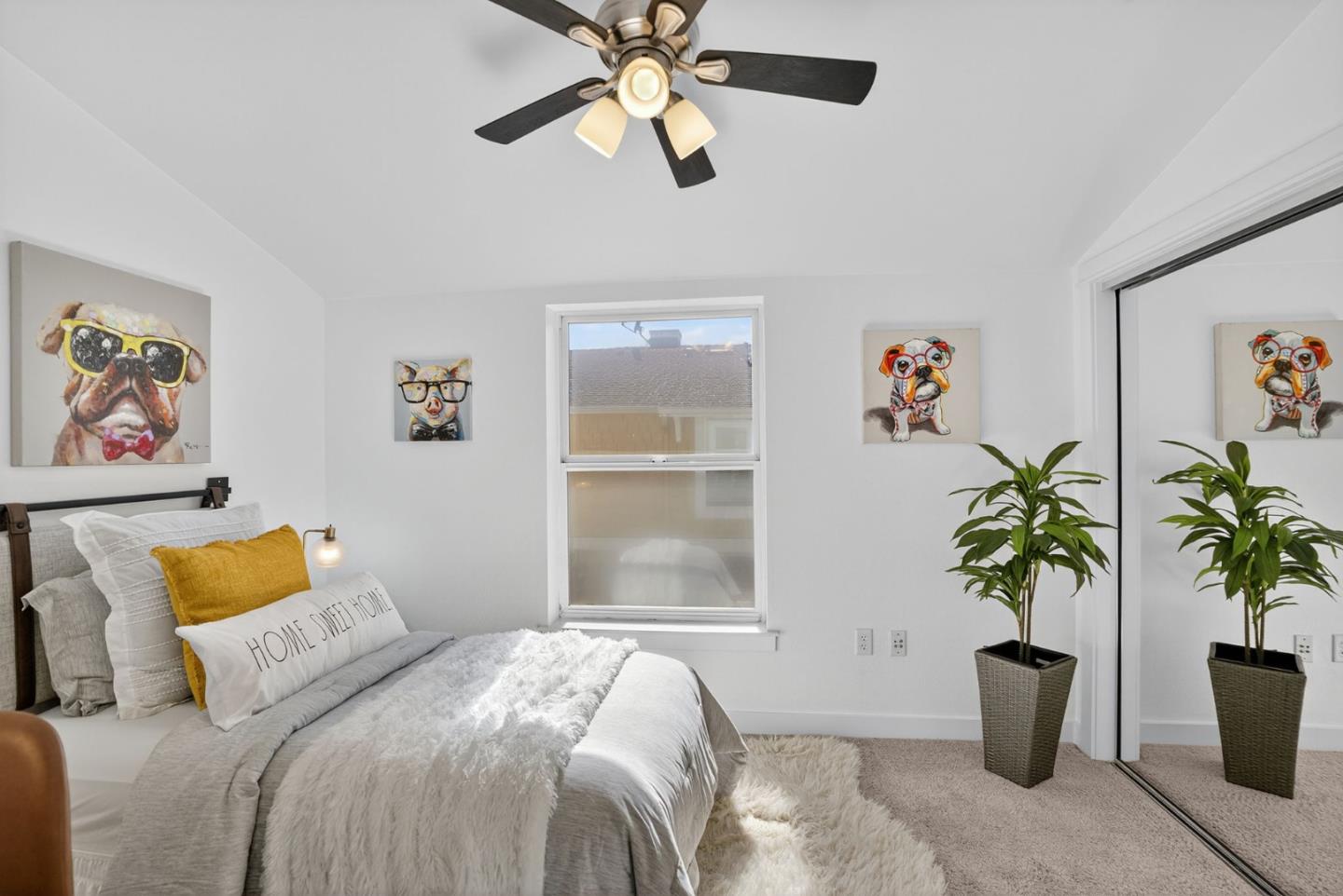 236 Grayson Terrace San Jose, CA 95126 - Photo 14 of 40 a bedroom with furniture and a potted plant