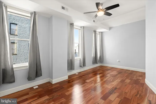 a view of an empty room and window