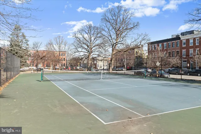 a view of city with tall buildings