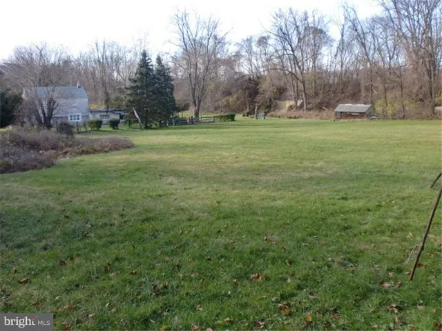 a view of a grassy field with trees