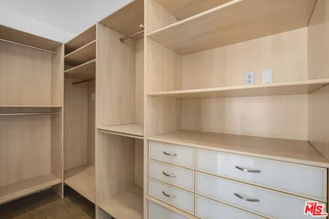 a close view of closet