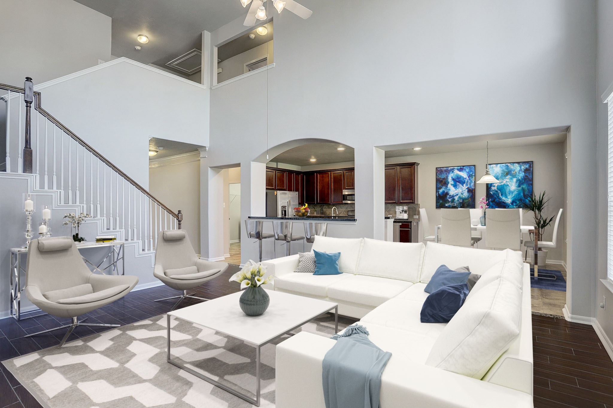 12331 Crescent Mountain Lane Humble, TX 77346 - Photo 1 of 34 a living room with furniture and a wooden floor