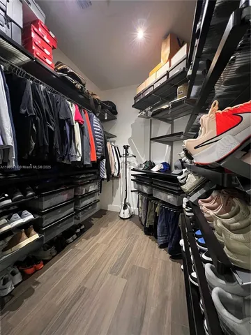 a view of a chairs and tables in a room