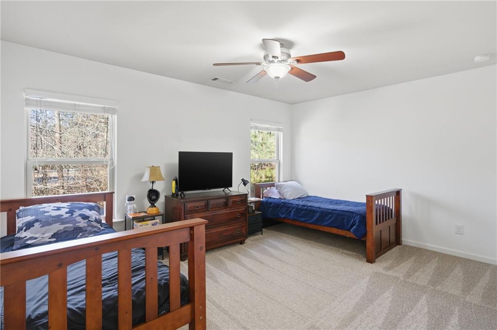 246 Manous Way Canton, GA 30115 - Photo 21 of 38 a bedroom with furniture and a flat screen tv