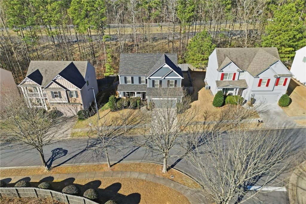 246 Manous Way Canton, GA 30115 - Photo 32 of 38 a aerial view of a house with a yard