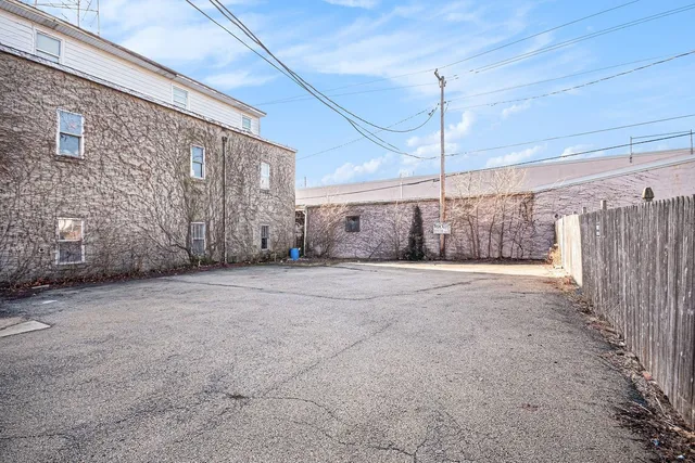 a view of a backyard of a house