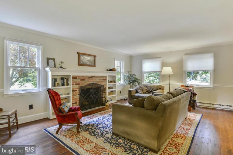 15 Hatsawap Road Cambridge, MD 21613 - Photo 4 of 29 Brick Fireplace With Mantel and Built In Cabinets