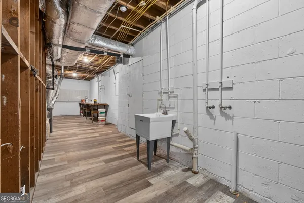 a view of storage and utility room