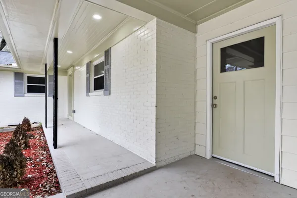 a view of an entryway door