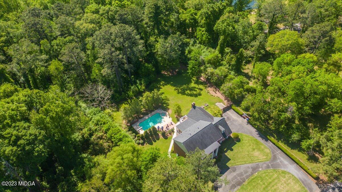 1158 St Andrews Drive Macon, GA 31210 - Photo 68 of 79 an aerial view of residential house with outdoor space and trees all around