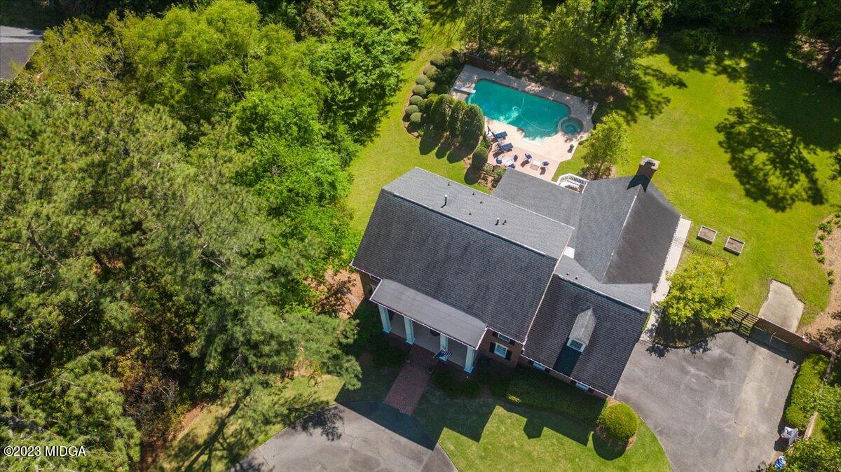 1158 St Andrews Drive Macon, GA 31210 - Photo 71 of 79 an aerial view of a house with a yard swimming pool and outdoor seating