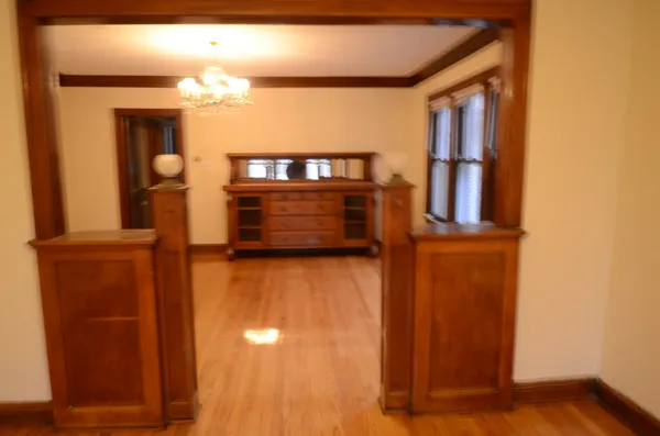 a view of a hallway with entryway