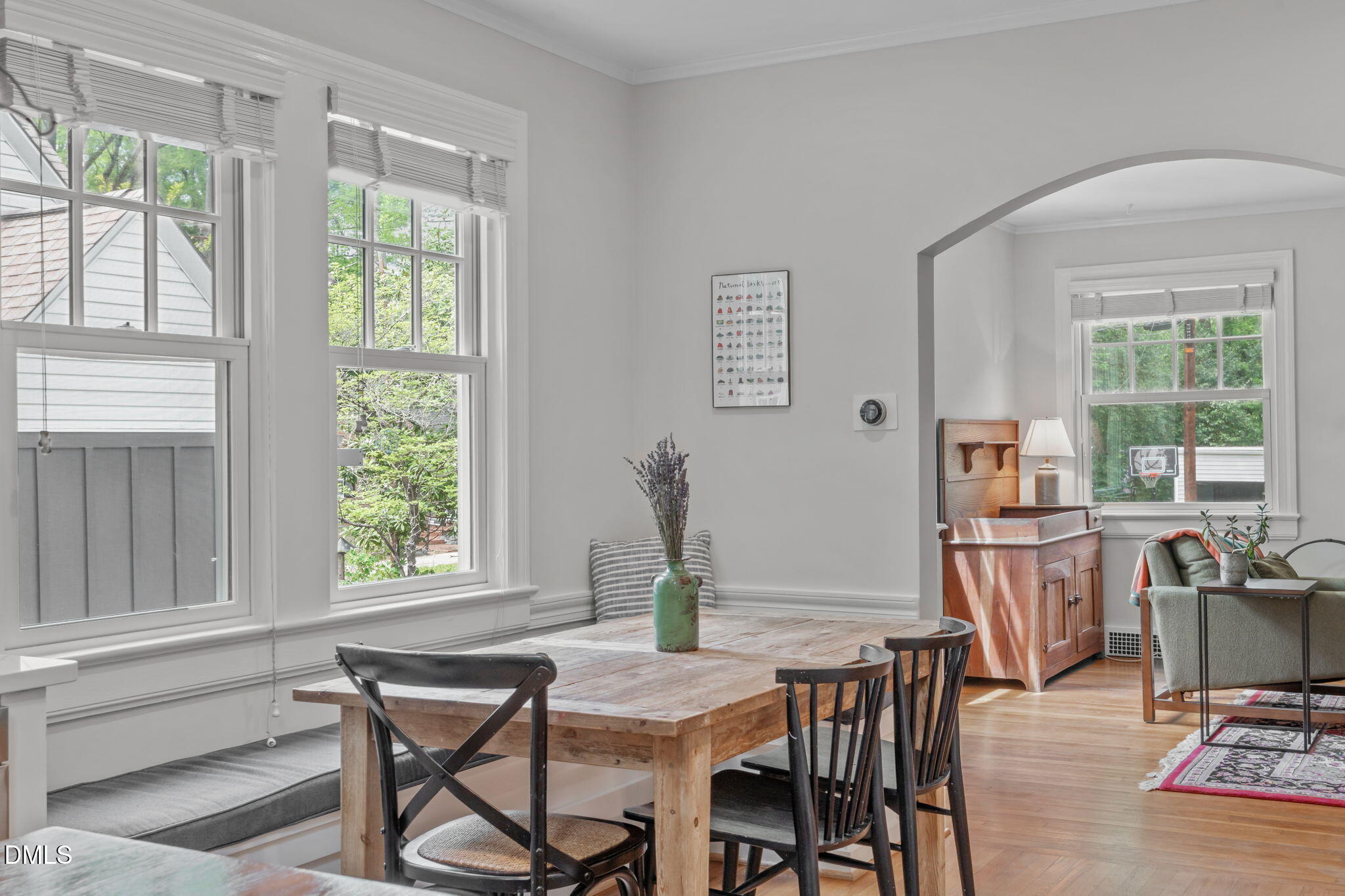 2111 Pershing Street Durham, NC 27705 - Photo 14 of 59 a view of a dining room with furniture window and outside view
