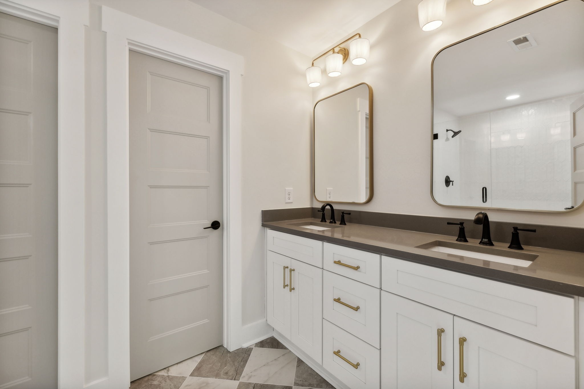 4739 Beech Log Road Lebanon, TN 37090 - Photo 26 of 33 a bathroom with double vanity sinks and a mirror