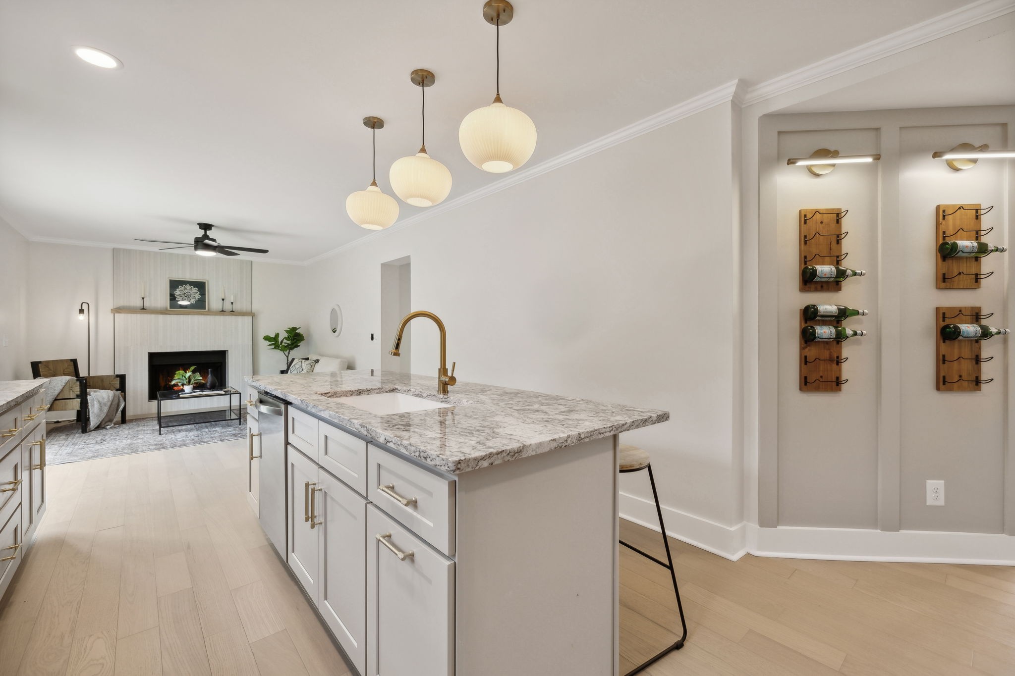 4739 Beech Log Road Lebanon, TN 37090 - Photo 10 of 33 a kitchen with furniture a counter space and a fireplace