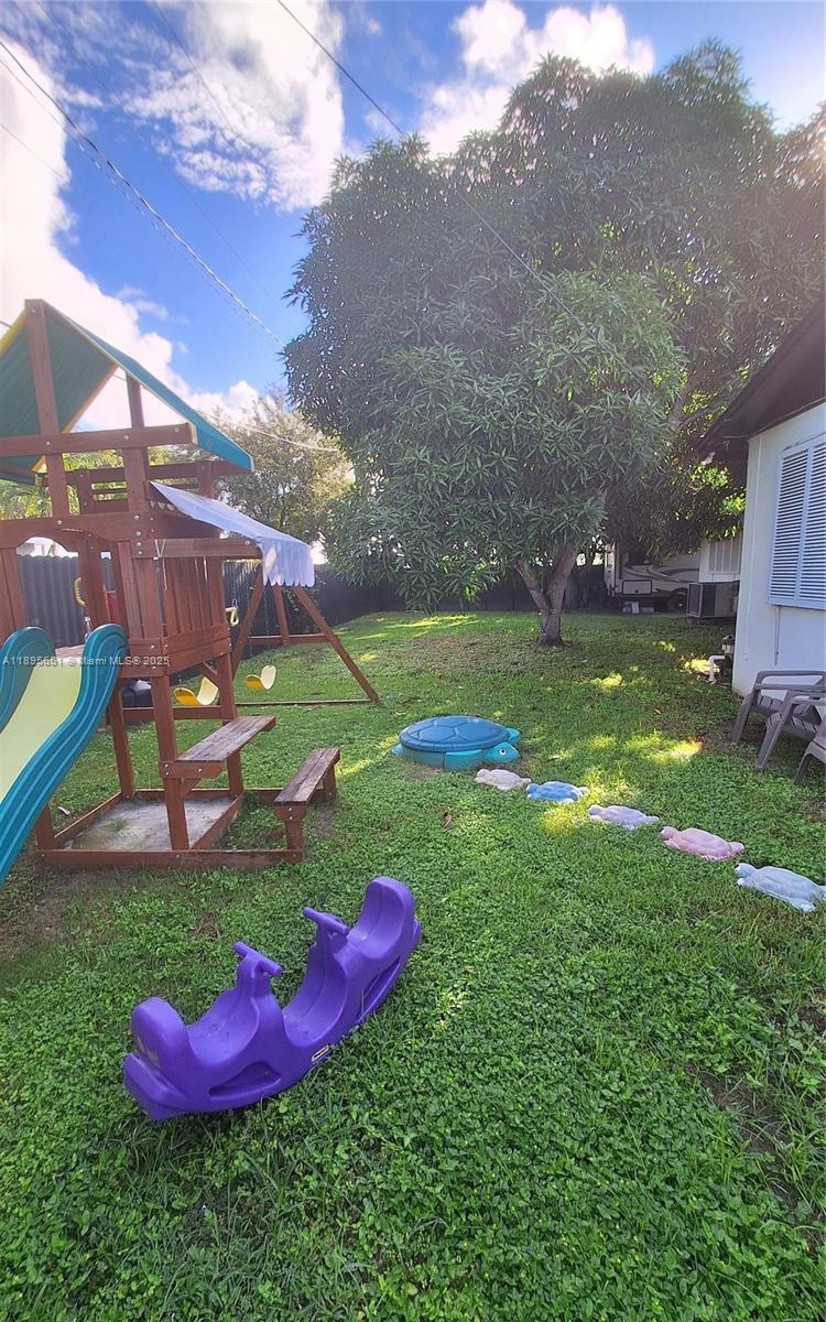 10305 Southwest 149th Terrace Miami, FL 33176 - Photo 29 of 39 a view of a wooden floor and fire pit