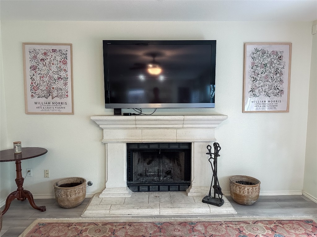 8908 West Hove Loop Austin, TX 78749 - Photo 9 of 20 a living room with furniture and a fireplace