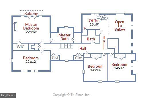 38243 Lime Kiln Road Middleburg, VA 20117 - Photo 86 of 94 Uper Level Floor Plan