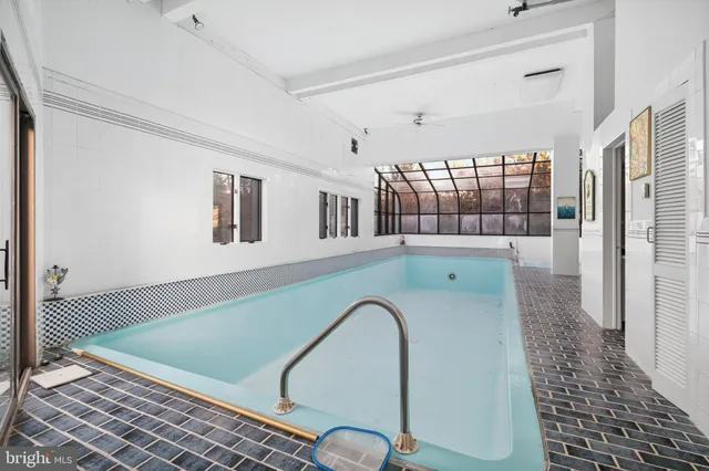 a view of a room with a forest