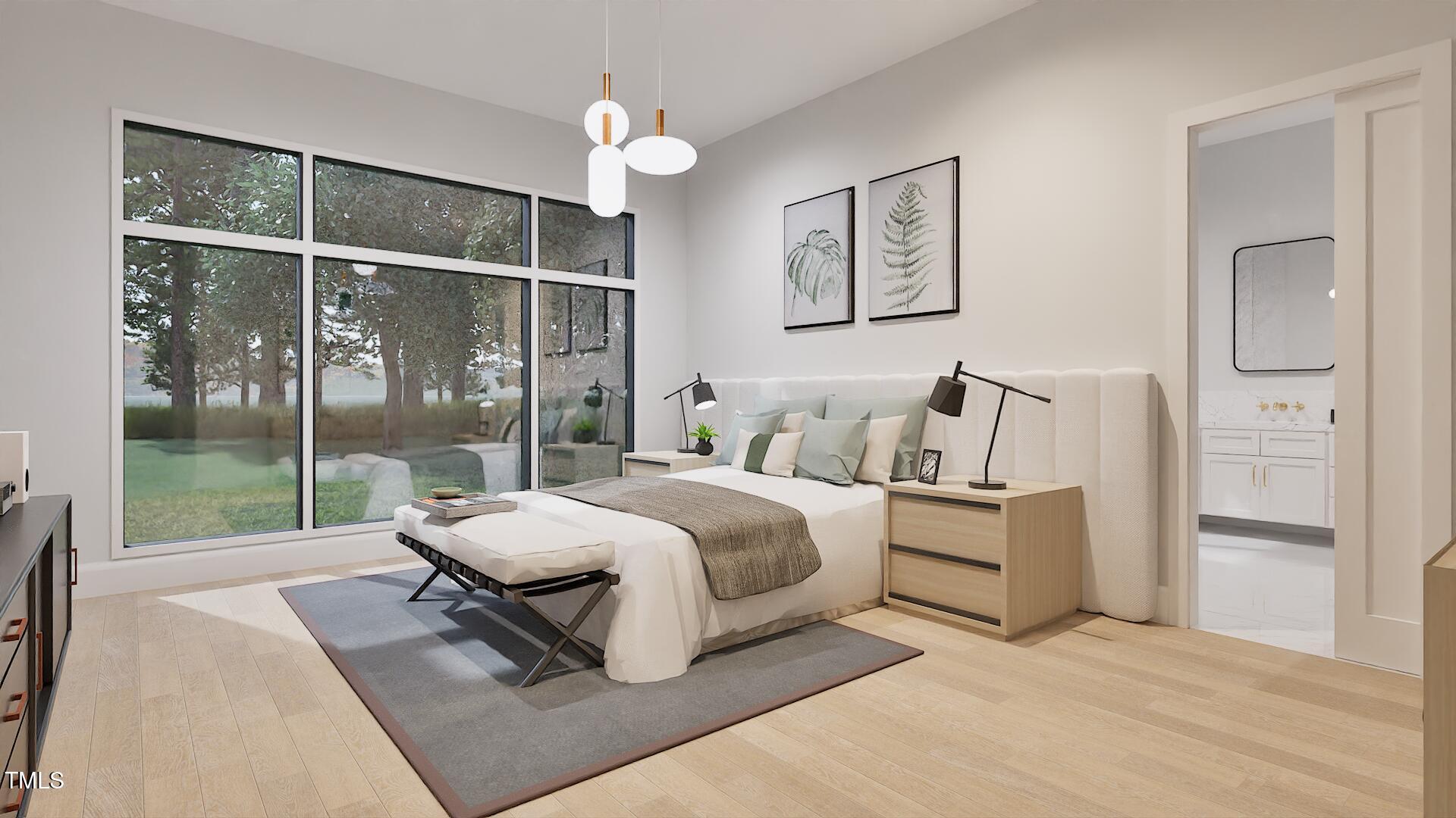 429 Shinleaf Pond Trail Raleigh, NC 27614 - Photo 11 of 31 a spacious bedroom with a bed and glass door