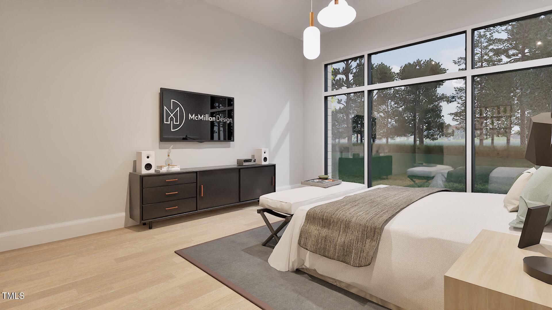 429 Shinleaf Pond Trail Raleigh, NC 27614 - Photo 12 of 31 a bedroom with a bed and a flat screen tv