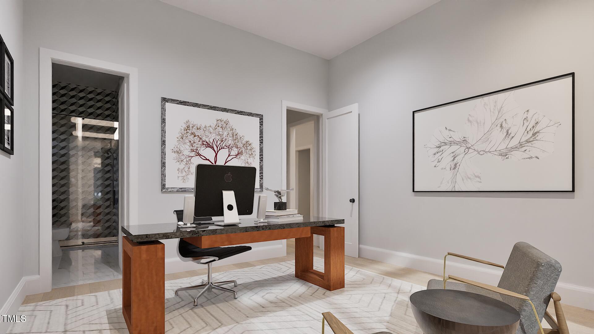 429 Shinleaf Pond Trail Raleigh, NC 27614 - Photo 18 of 31 a room with furniture and paintings on wall