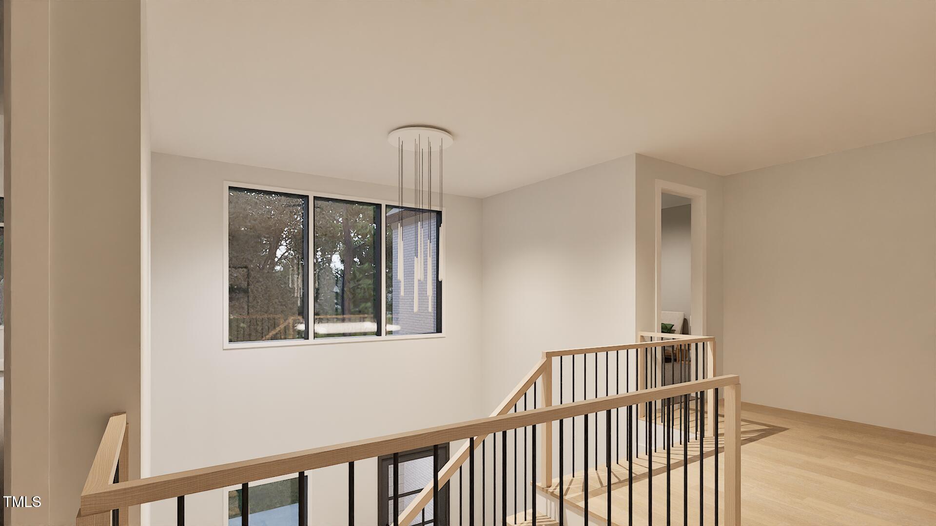 429 Shinleaf Pond Trail Raleigh, NC 27614 - Photo 19 of 31 a view of staircase with railing and a window