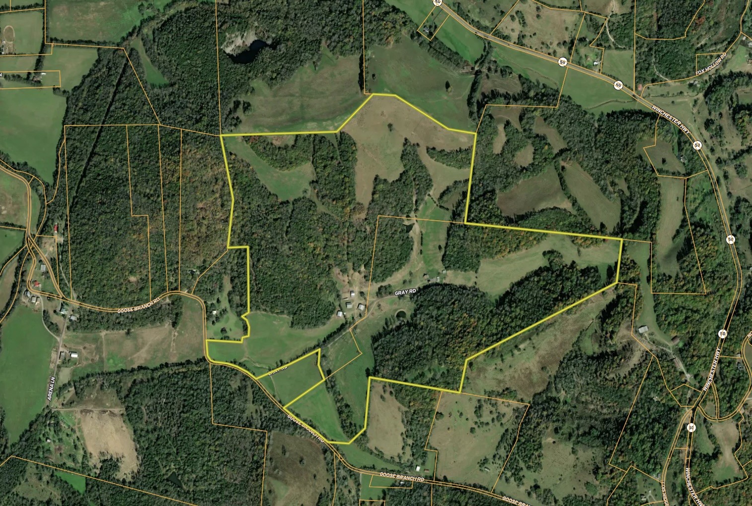 501 Gray Road Lynchburg, TN 37352 - Photo 39 of 44 an aerial view of a house