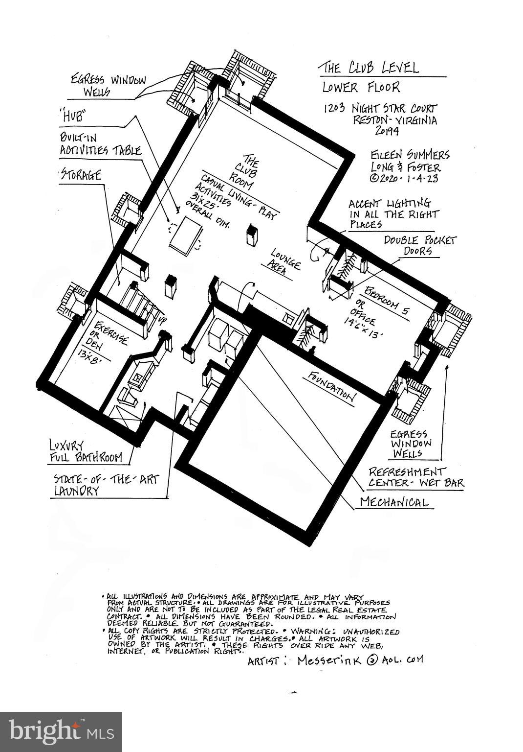 1203 Night Star Court Reston, VA 20194 - Photo 39 of 39 Lower Level Plan