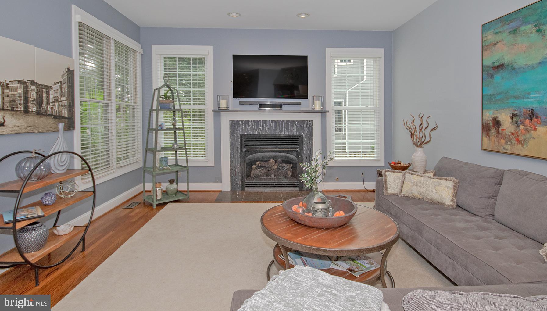1203 Night Star Court Reston, VA 20194 - Photo 8 of 39 Family Room with Gas Fireplace opens to Deck